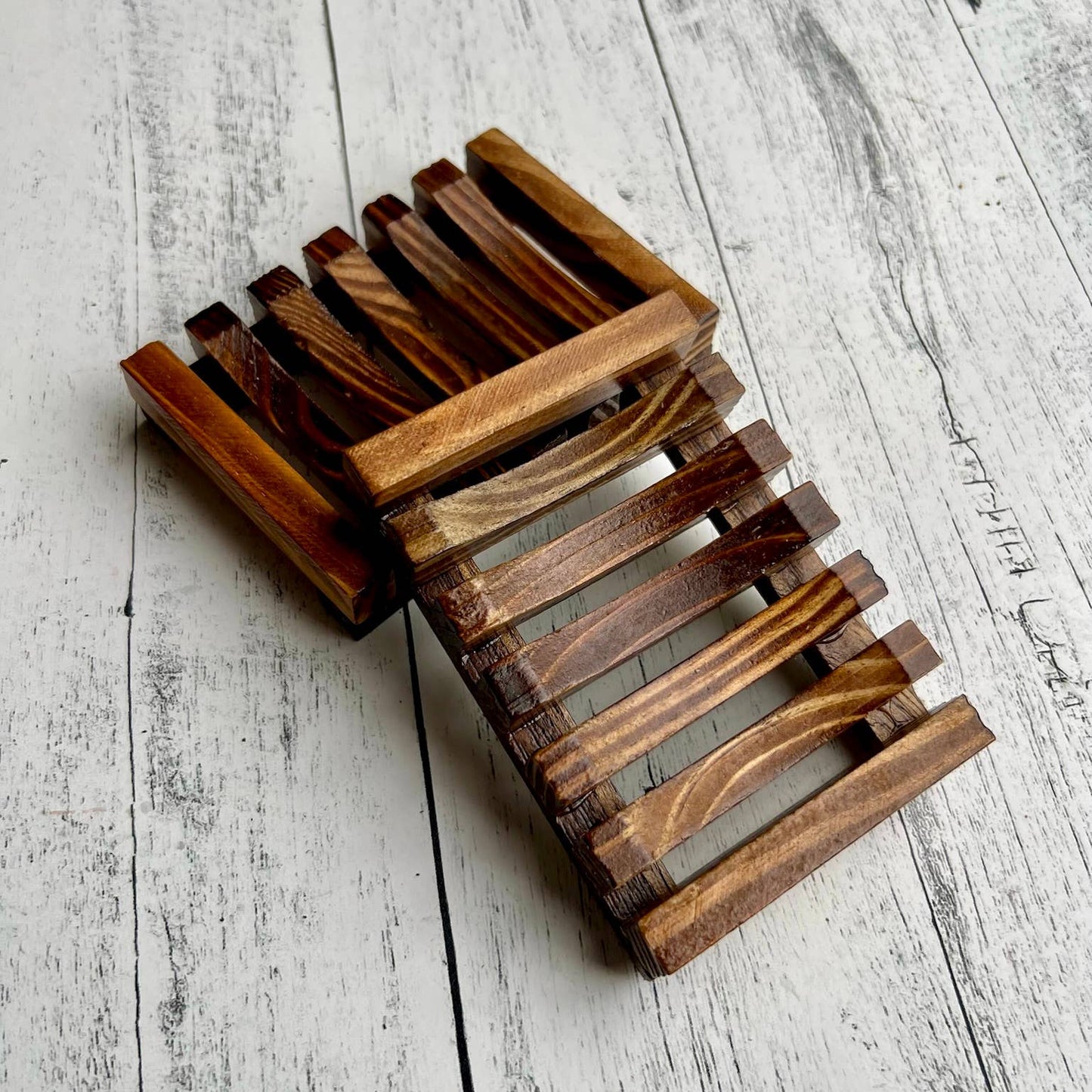 Pine Wood Soap Dish, Self Draining