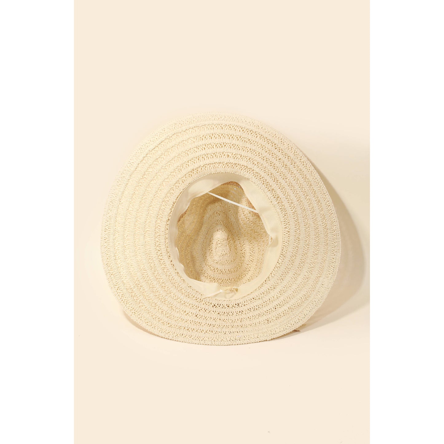 Straw Braided Ribbon Strap Sun Hat