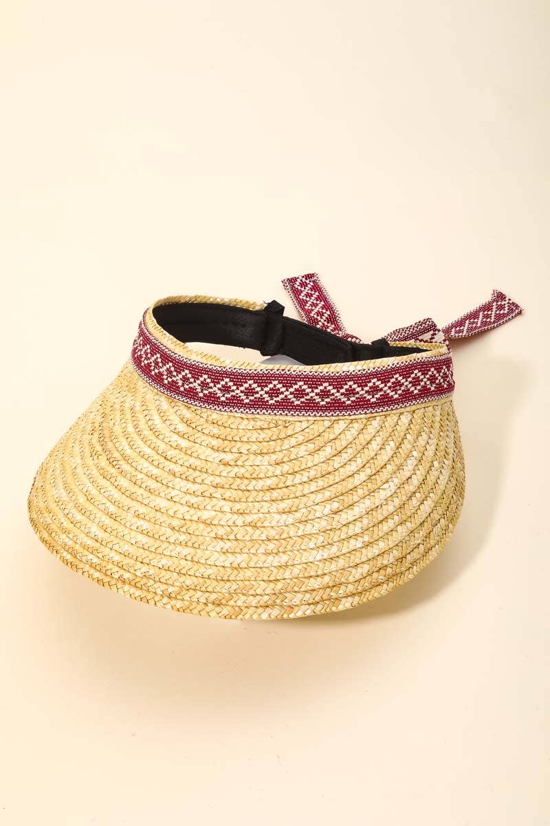 Diamond Band Visor Sun Hat