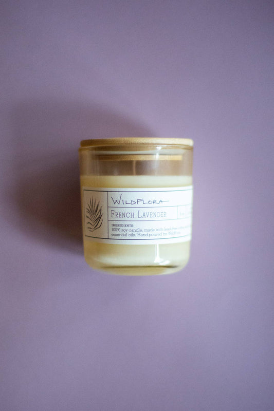 WildFlora Hand-Poured Candle: FRENCH LAVENDER