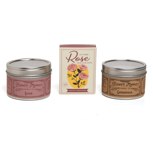 English Flower Garden Candles Set