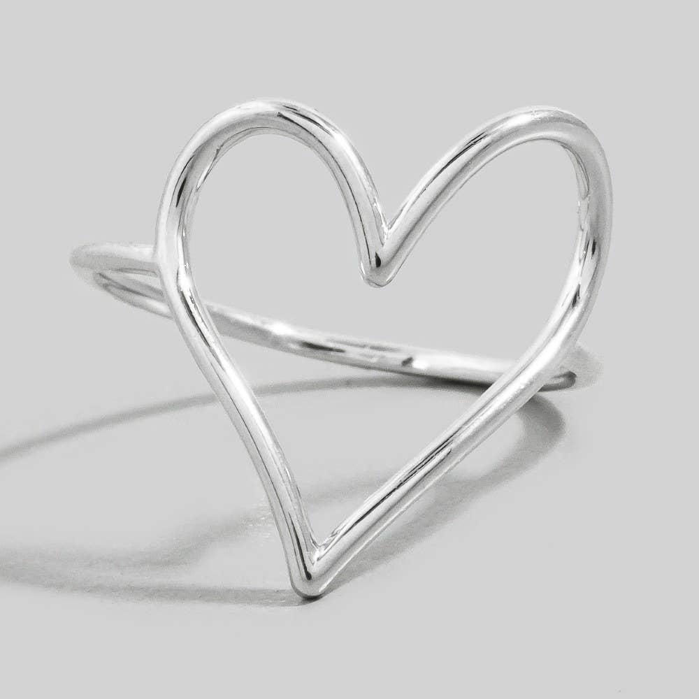 Heart Cutout Band Ring