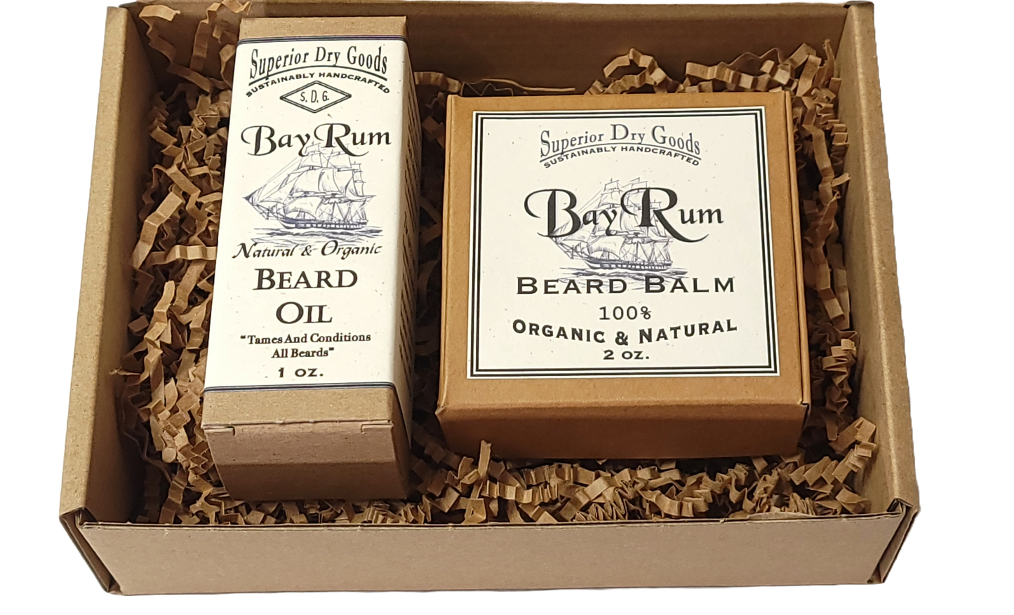 Bay Rum Beard Balm & Oil Gift Set | Handcrafted | Natural