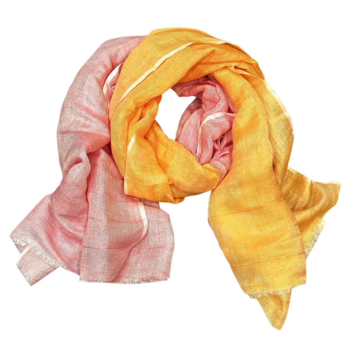 Pure Linen with Feather Fringe Lightweight Scarf for Women