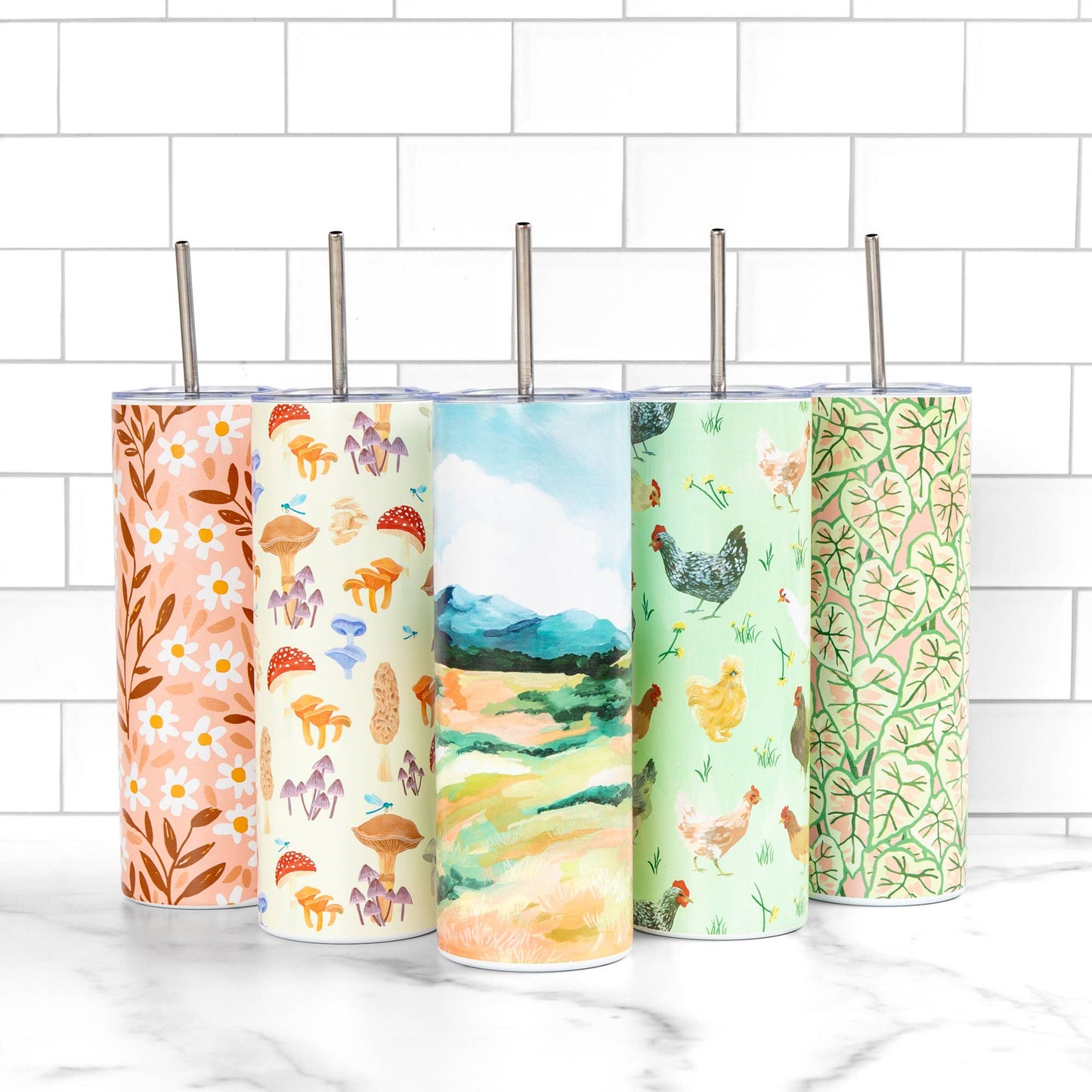 Marie Moir Houseplant 20oz Stainless Steel Skinny Tumbler