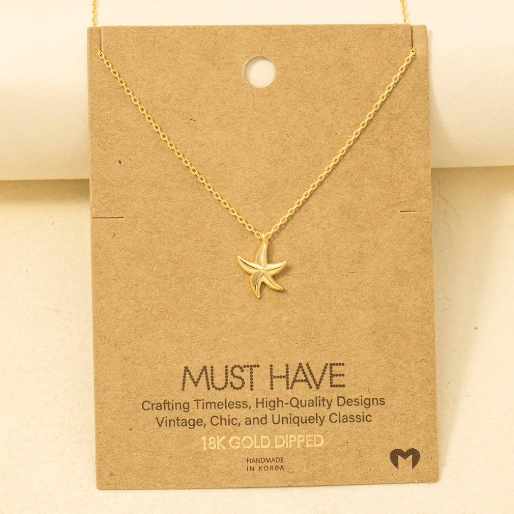 Gold Dipped Star Pendant Necklace