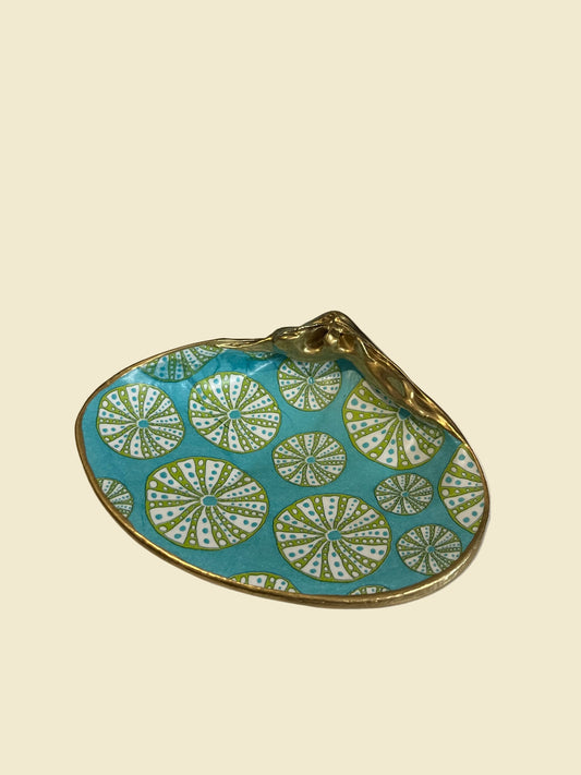 Shell Dish | colorful sand dollar black