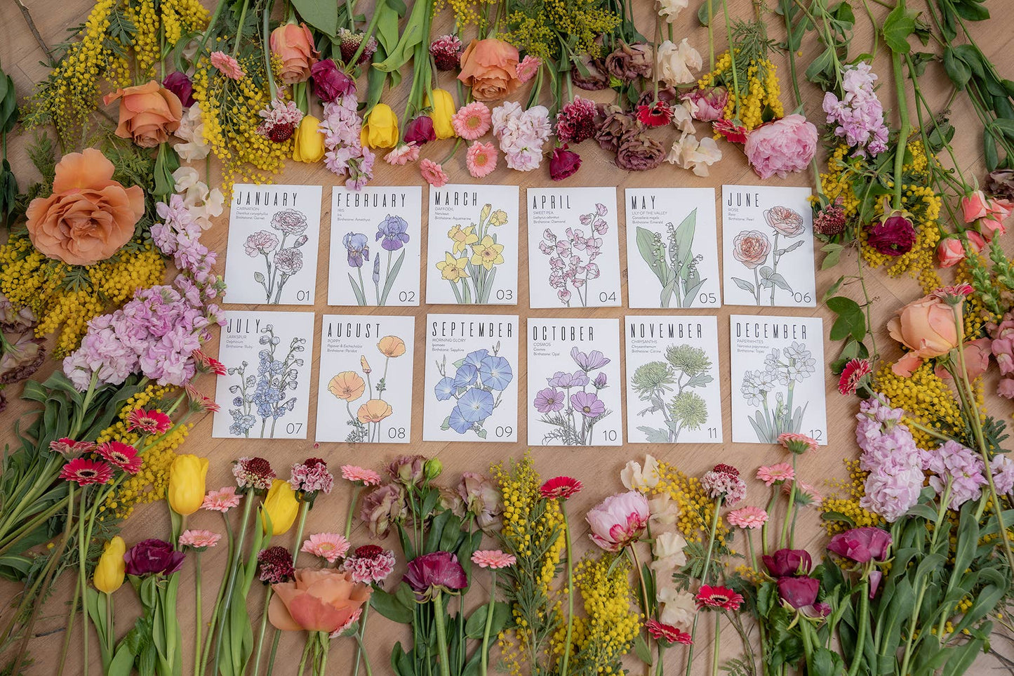 Wildflora: Floral Birth Month Birthday Card