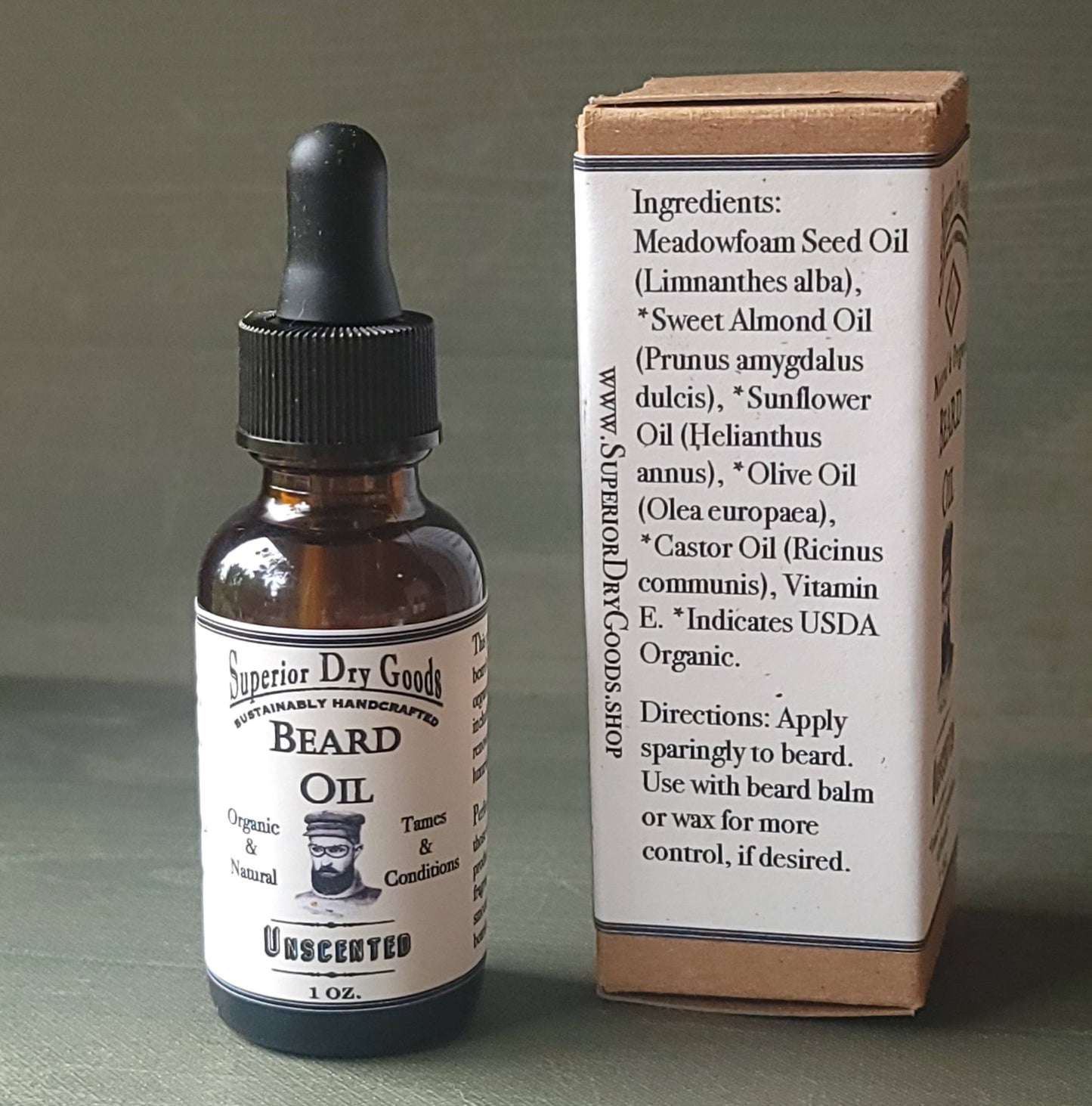 All Natural Unscented Beard Oil | Luxury | Essential Oils