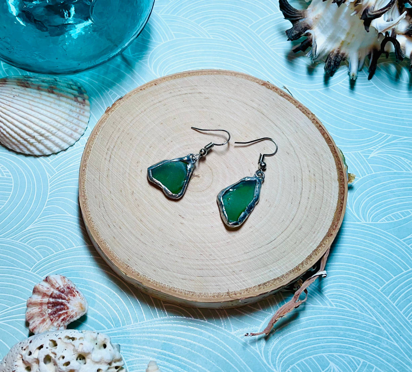 Ebb & Flow Rustic Simple Sea Glass Earrings
