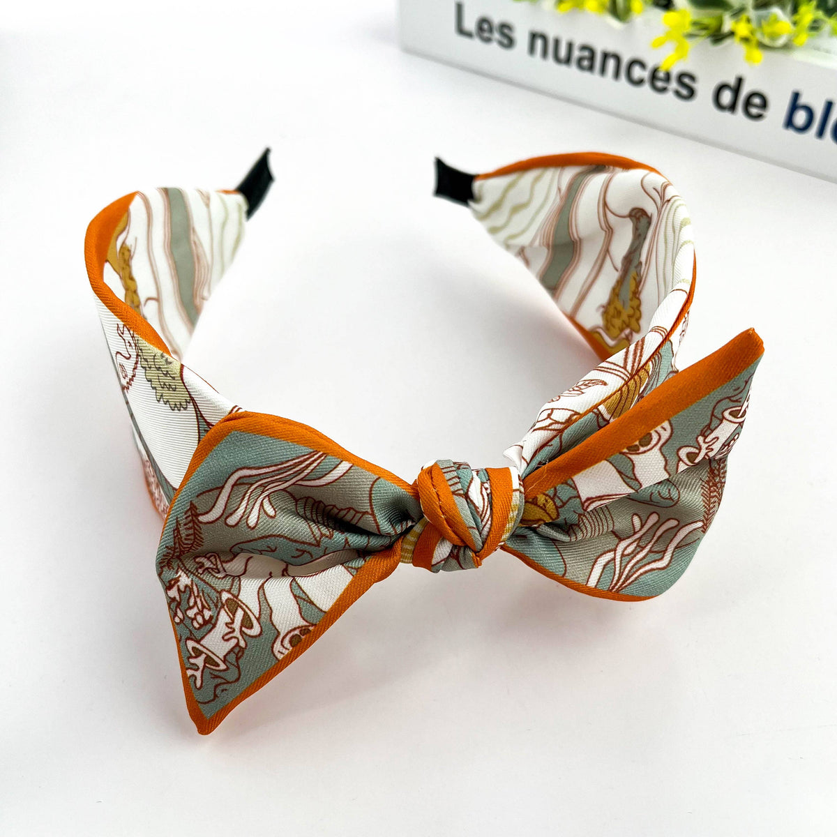 Colorful Geometric Floral Wide Headband