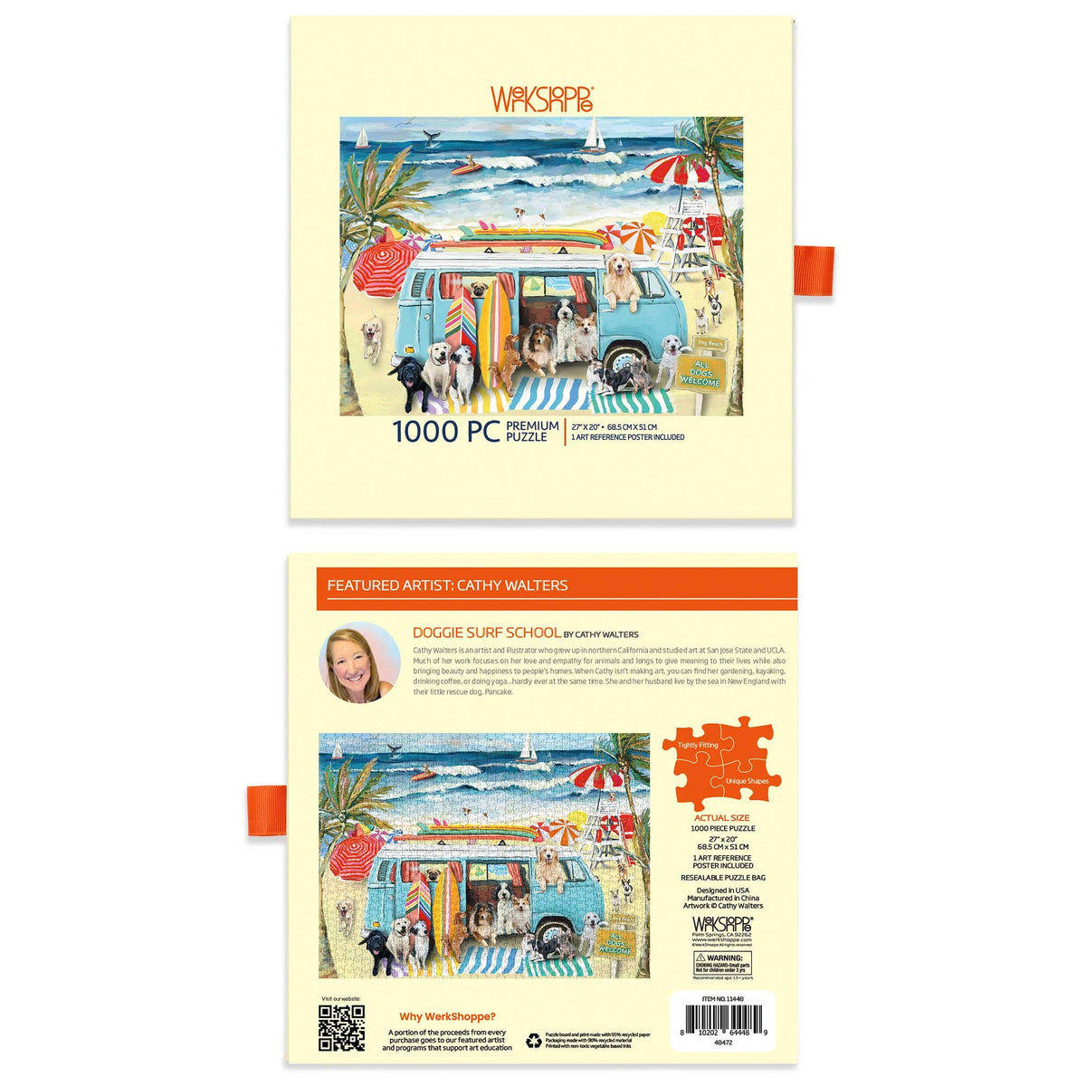 Doggie Surf School 1000 Piece Puzzle Summer Gift