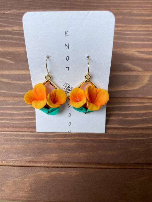 California Poppy’s Small Earrings