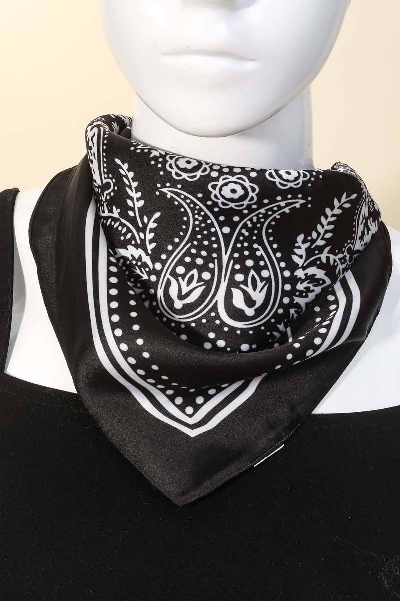 Light Paisley Design Square Bandana Scarf