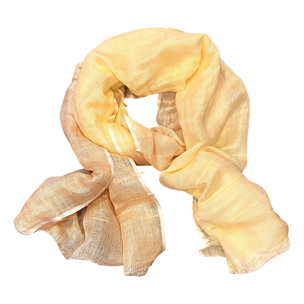 Pure Linen with Feather Fringe Lightweight Scarf for Women