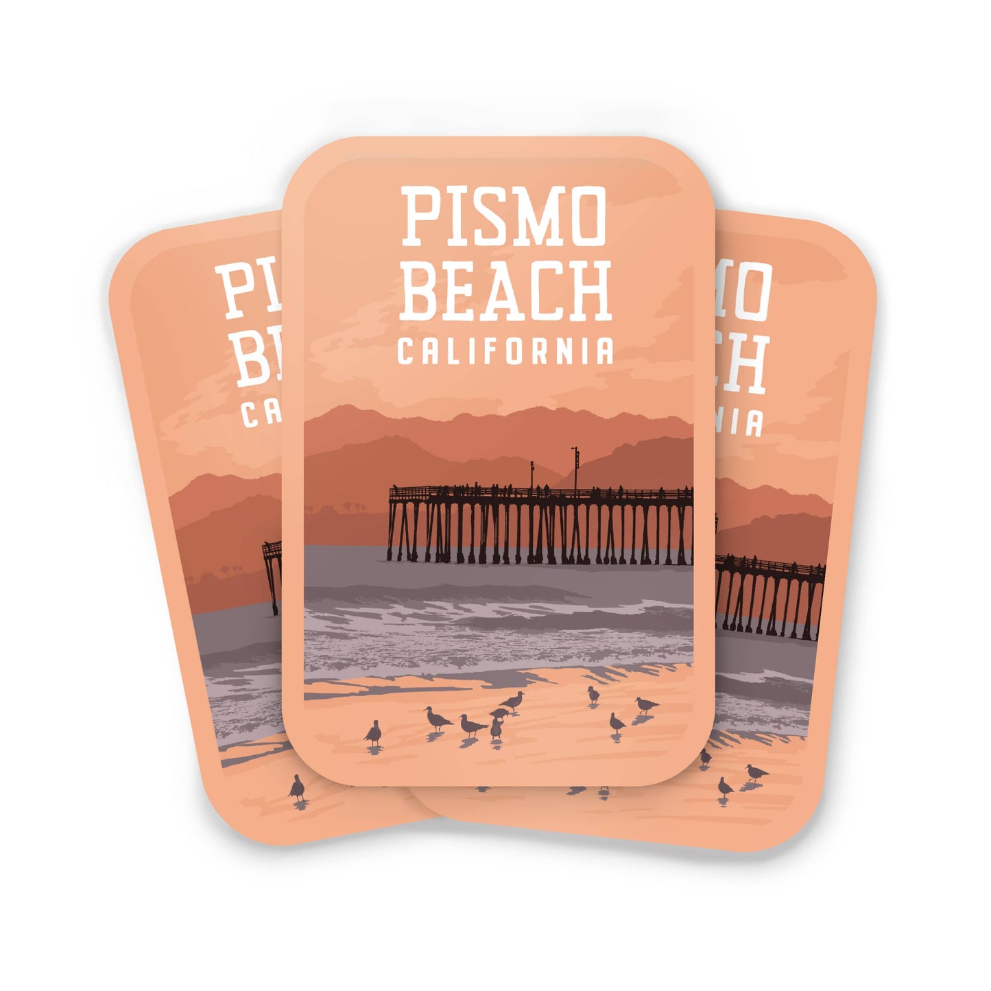 Pismo Beach, California Weatherproof Sticker