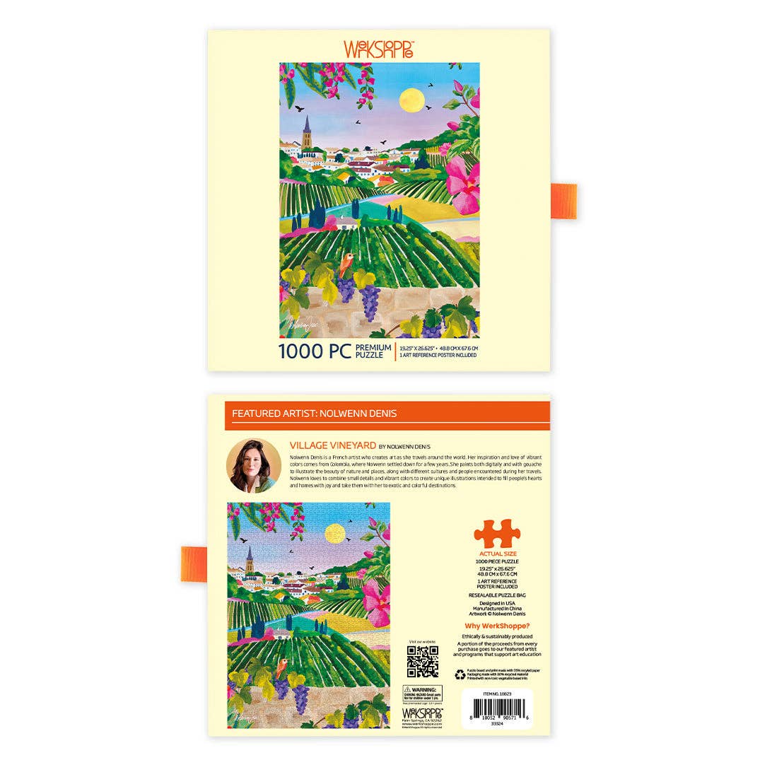 Village Vineyard 1000 Piece Puzzle, Mother's Day Gift