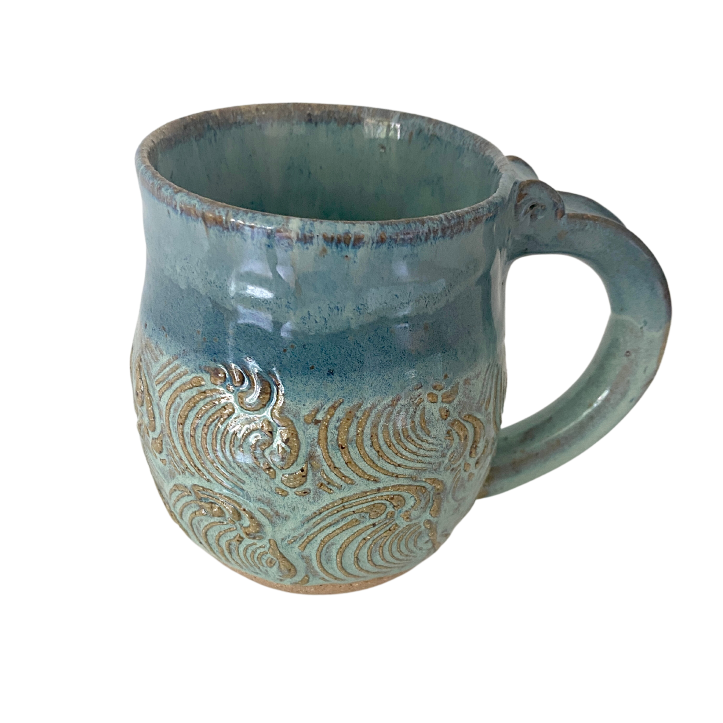 Waves Mug - Handmade Pottery - Beach Mug