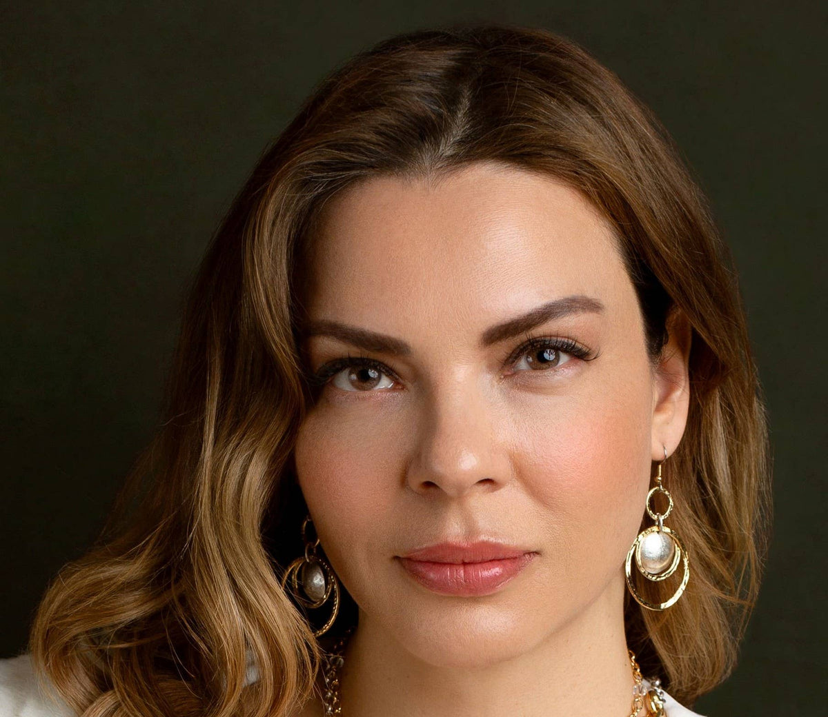 Dual Tone Harmony Hoop Earrings