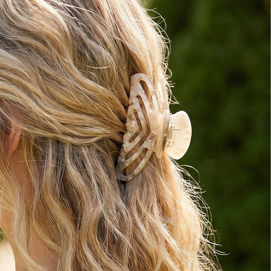 Mixed Finish Acetate Claw Hair Clip Set