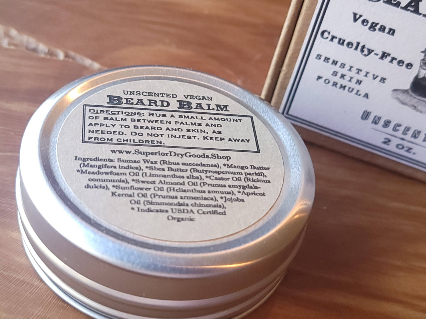 Vegan Unscented Beard Balm | All Natural