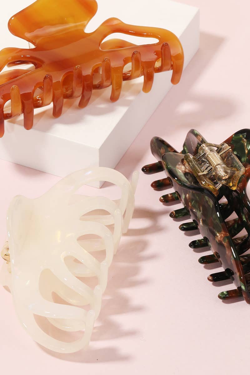 Acetate Assorted Jaw Hair Clip Set