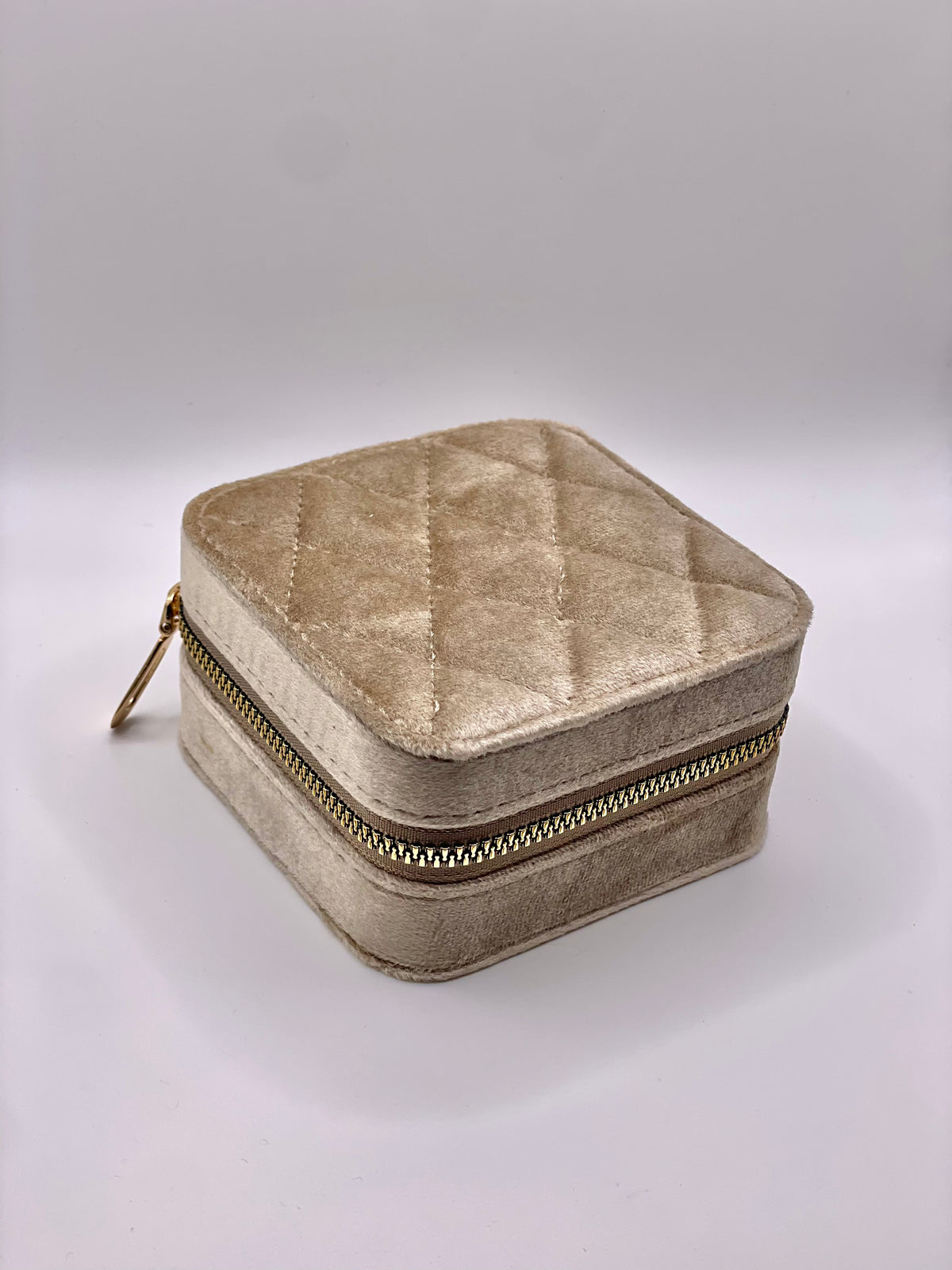 Square Jewelry Case Quilted Velvet | Color Variety
