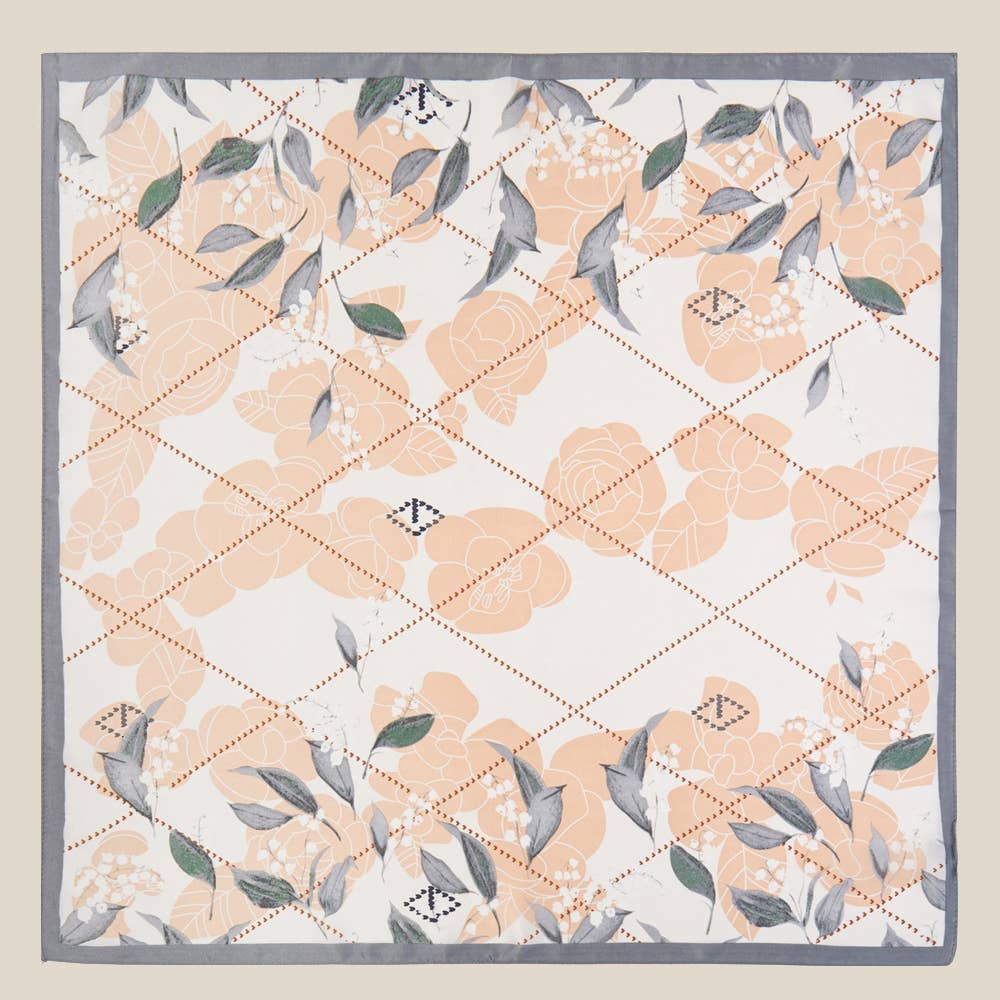 Flower Leaves Print Bandana Scarf