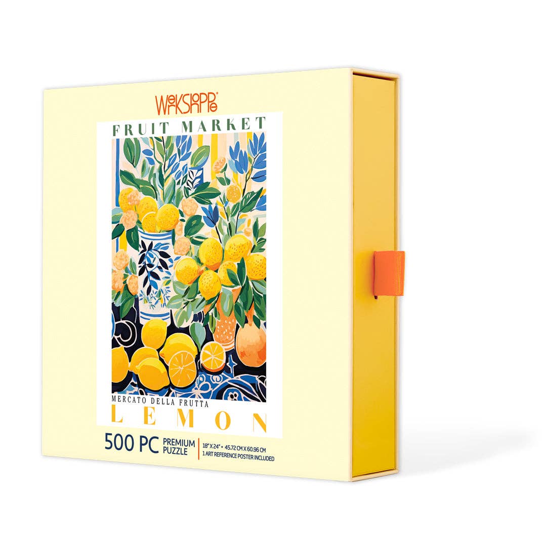 Fruit Market Lemons 500 Piece Puzzle, Mother's Day Gift