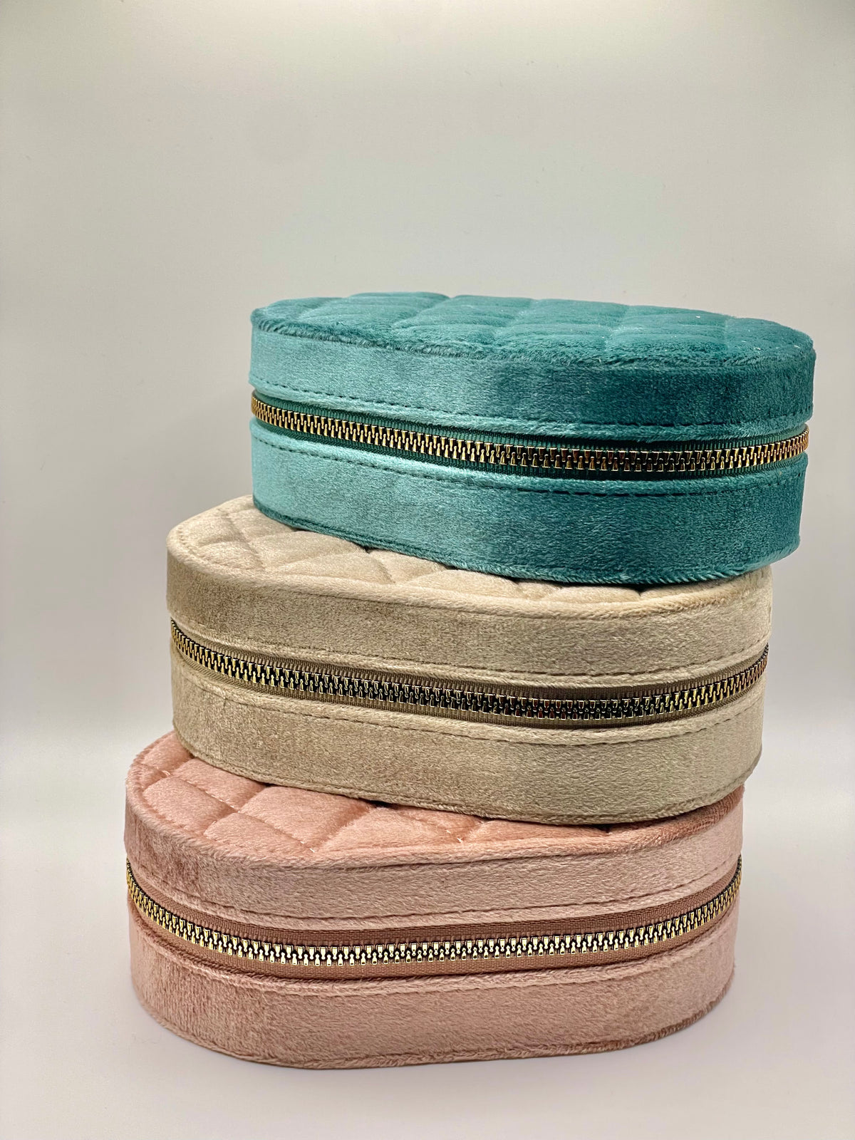 Large Jewelry Case Quilted Velvet | variety