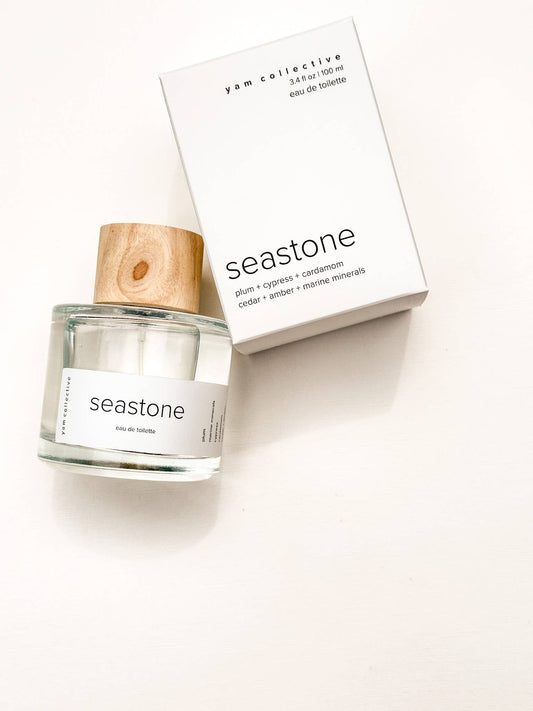 Eau de toilette: Sea Stone / marine minerals, cypress, plum