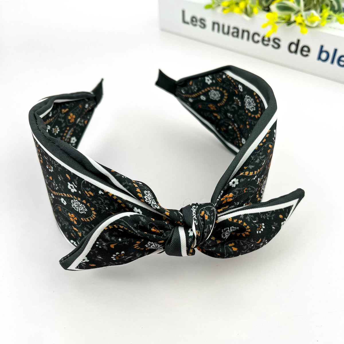 Colorful Geometric Floral Wide Headband
