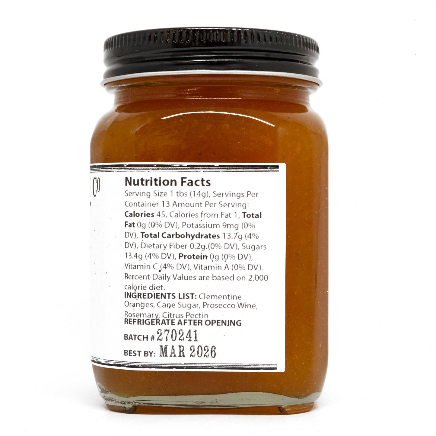 Rosemary Prosecco Clementine Jam