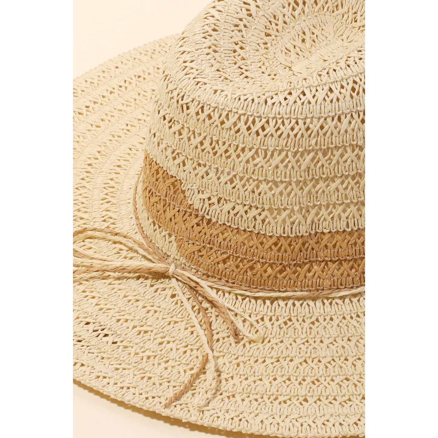 Straw Braided Ribbon Strap Sun Hat