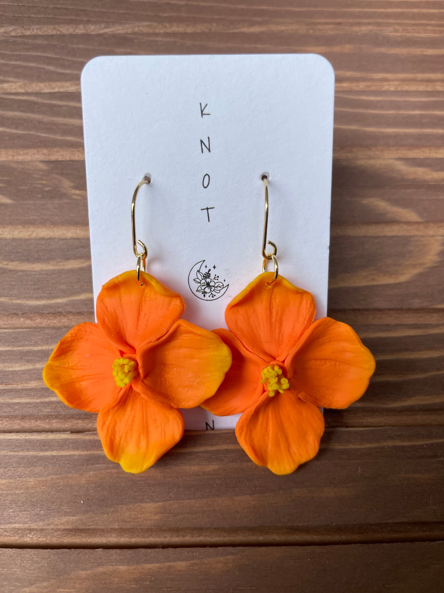 California Poppy Earrings