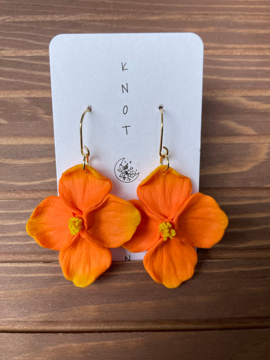 California Poppy Earrings