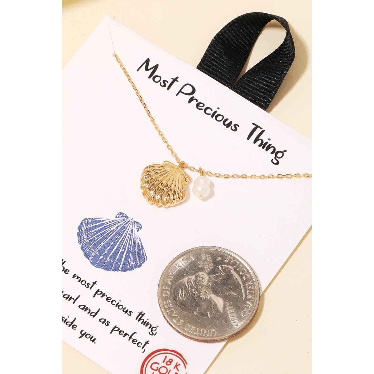 Seashell Clam Pendant Necklace
