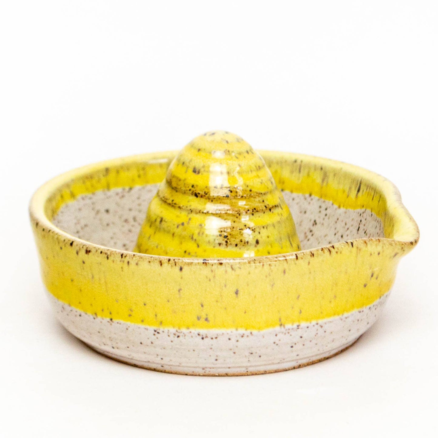 Ceramic Juicer - Handmade Stoneware Clay - Yellow