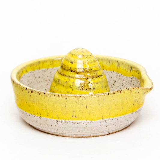 Ceramic Juicer - Handmade Stoneware Clay - Yellow
