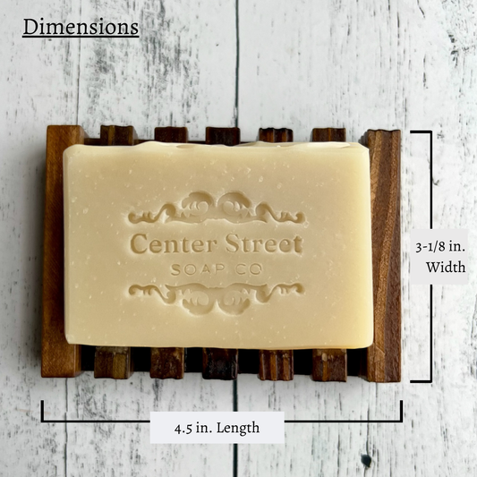 Pine Wood Soap Dish, Self Draining