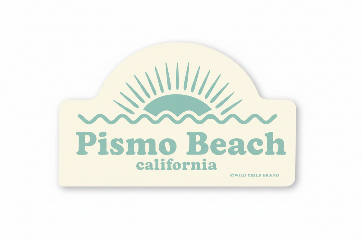 Pismo Beach California Sunset Sticker | Weatherproof Vinyl