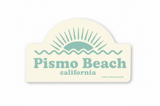 Pismo Beach California Sunset Sticker | Weatherproof Vinyl