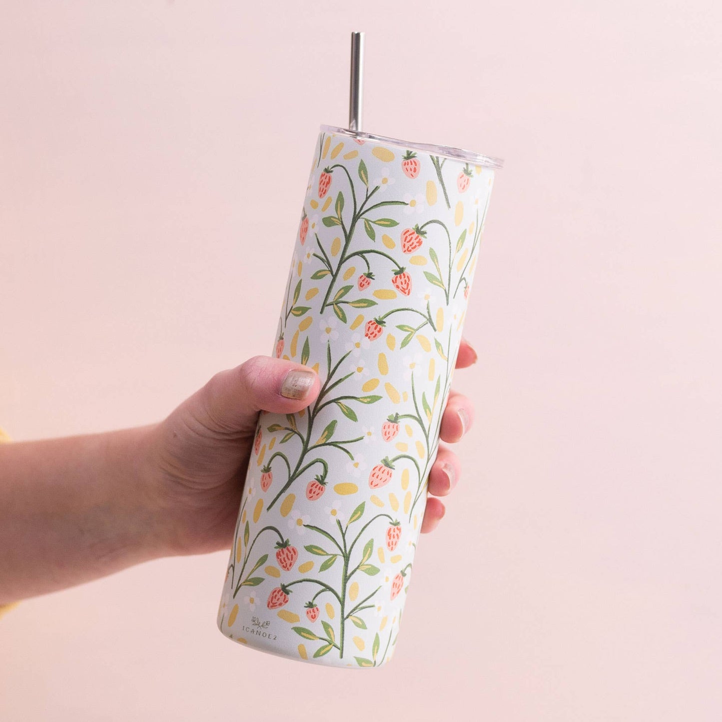 Strawberry Meadow 20oz Stainless Steel Skinny Tumbler