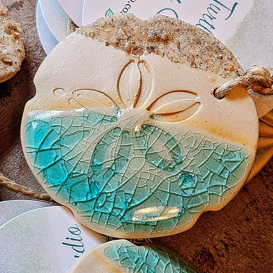 Ceramic Sandy Sandollar Ornament