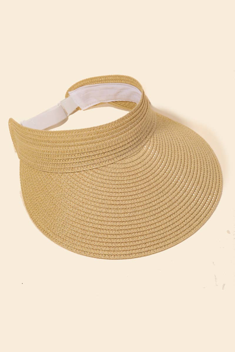 Natural Straw Fashion Visor