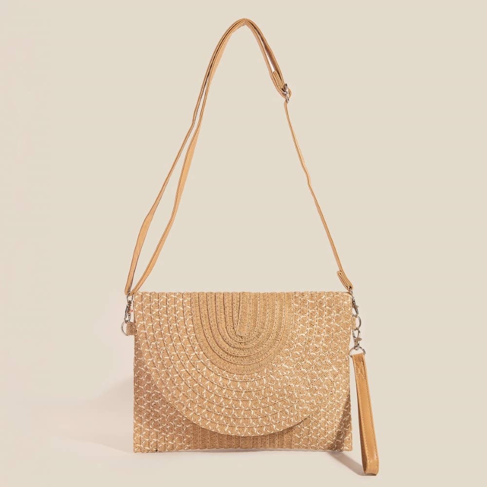 Tight Woven Envelope Clutch Bag