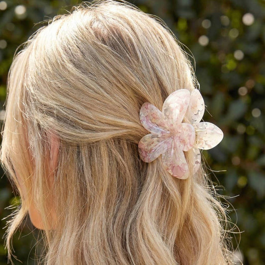 Large Paint Splatter Flower Hair Claw Clip
