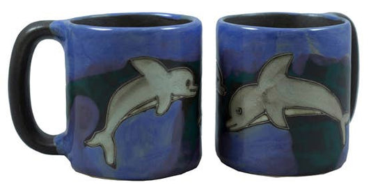 Mara Stoneware Dolphins Mug