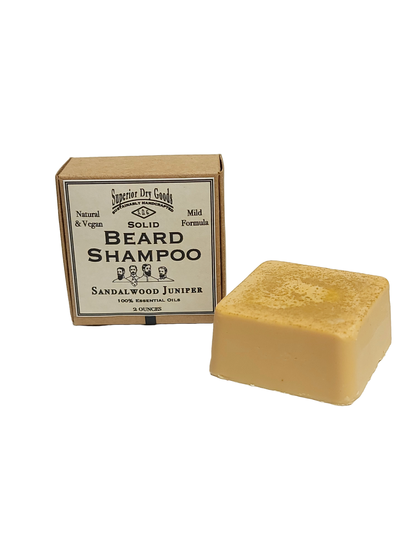  Solid Beard Shampoo | Natural | Sandalwood Juniper Scent 