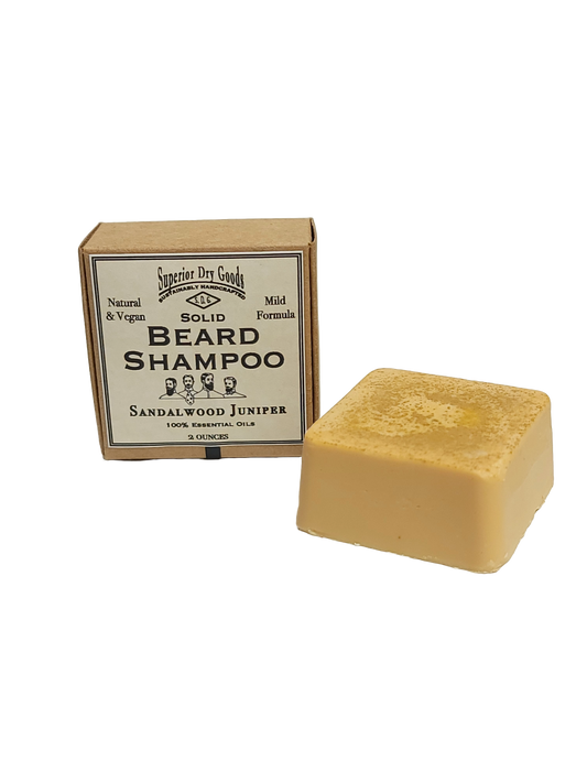  Solid Beard Shampoo | Natural | Sandalwood Juniper Scent 